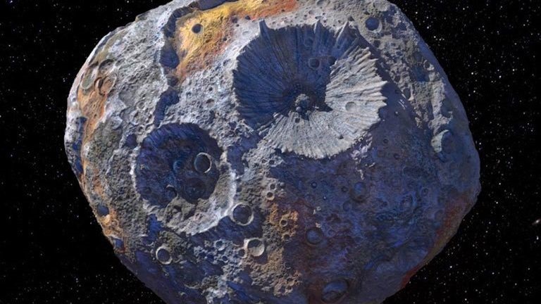 Trong vũ trụ có rất nhiều các tiểu hành tinh chứa vàng hoặc kim loại quý giá khác. Ảnh: NASA