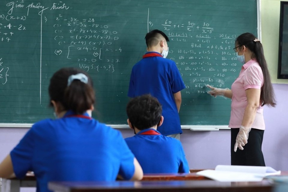 Học sinh trong một giờ lên lớp. Ảnh: Hải Nguyễn Học sinh trong một giờ lên lớp. Ảnh: Hải Nguyễn
