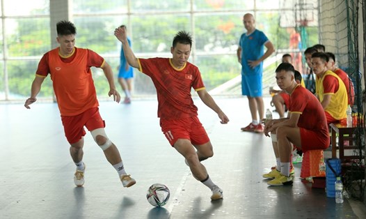Đội tuyển Futsal Việt Nam sẽ tập huấn tại Tây Ban Nha với 17 cầu thủ. Ảnh: VFF