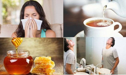 Uống trà ấm, súc miệng bằng nước muối... là những cách hỗ trợ giảm bớt triệu chứng cảm lạnh. Ảnh minh hoạ: Nhật Quang.