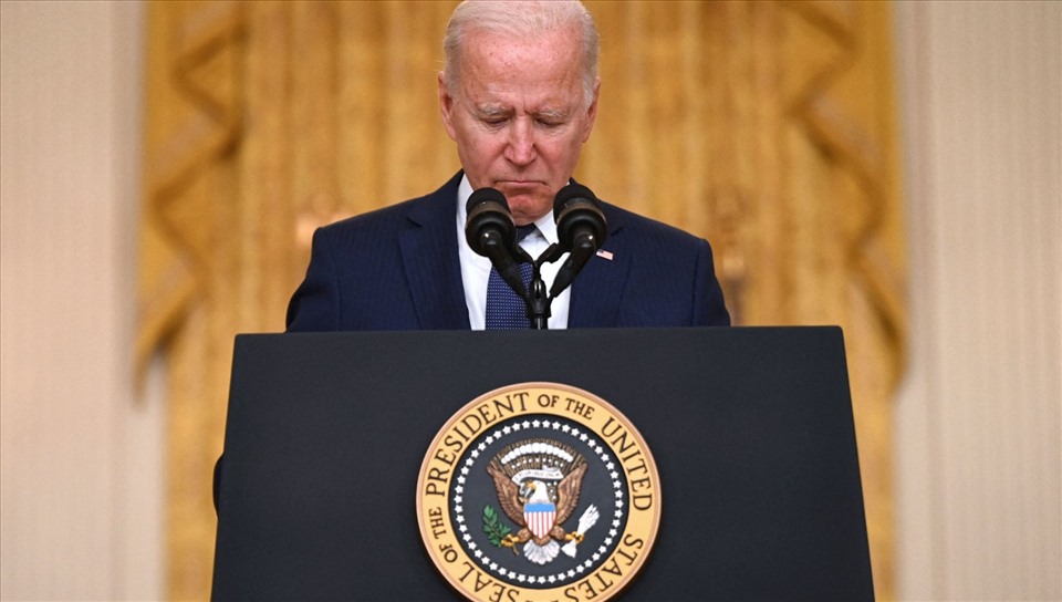 Tổng thống Joe Biden nhận trách nhiệm về tình hình Afghanistan. Ảnh: AFP
