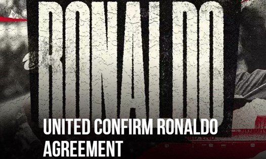Man United thông báo thương vụ Ronaldo. Ảnh chụp màn hình