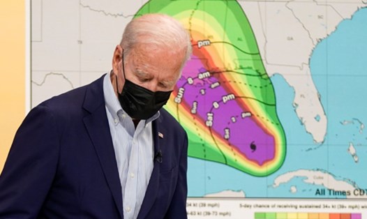Tổng thống Joe Biden chỉ đạo ứng phó bão số 9 Ida. Ảnh: Getty