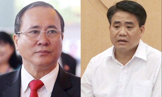 Nguyên bí thư Bình Dương Trần Văn Nam và cựu Chủ tịch Hà Nội Nguyễn Đức Chung mới bị khởi tố do liên quan đến nhiều vụ án. Ảnh CACC