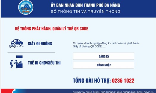 Từ chiều 3.8, Đà Nẵng sẽ triển khai ứng dụng mã QR code công dân vào việc đăng ký giấy đi đường và phiếu đi chợ. Ảnh: ĐS