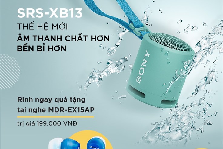 Sony ra mắt loa SRS-XB13 thế hệ mới với âm thanh EXTRA BASSTM mạnh mẽ