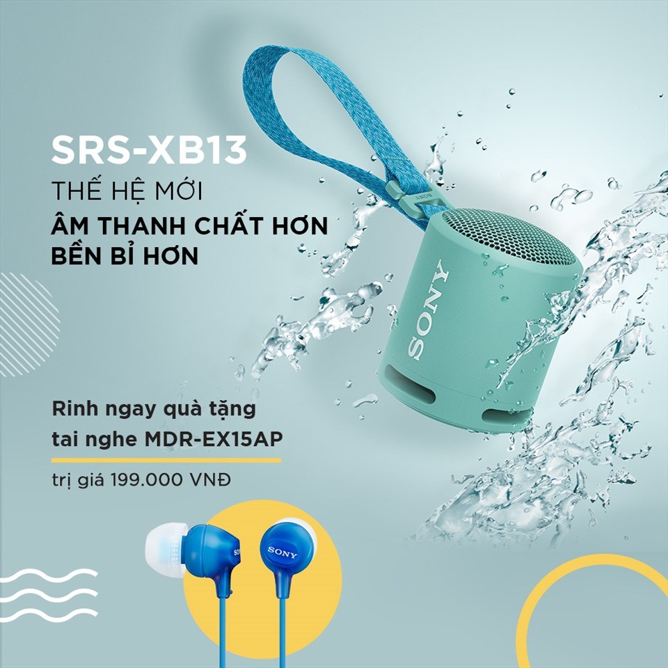 SRS-XB13 thế hệ mới – Loa không dây di động nhỏ gọn với âm thanh EXTRA BASSTM mạnh mẽ SRS-XB13 thế hệ mới – Loa không dây di động nhỏ gọn với âm thanh EXTRA BASSTM mạnh mẽ
