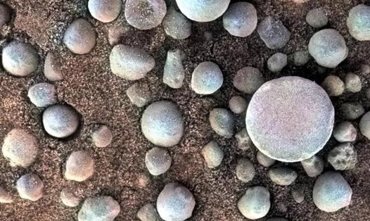 Có hàng triệu quả việt quất như thế này nằm rải rác trên bề mặt sao Hỏa. Một nghiên cứu mới cho thấy chúng có thể nắm giữ một dấu vết quan trọng của nước cổ đại. Ảnh: NASA/JPL-Caltech/Cornell/USGS)