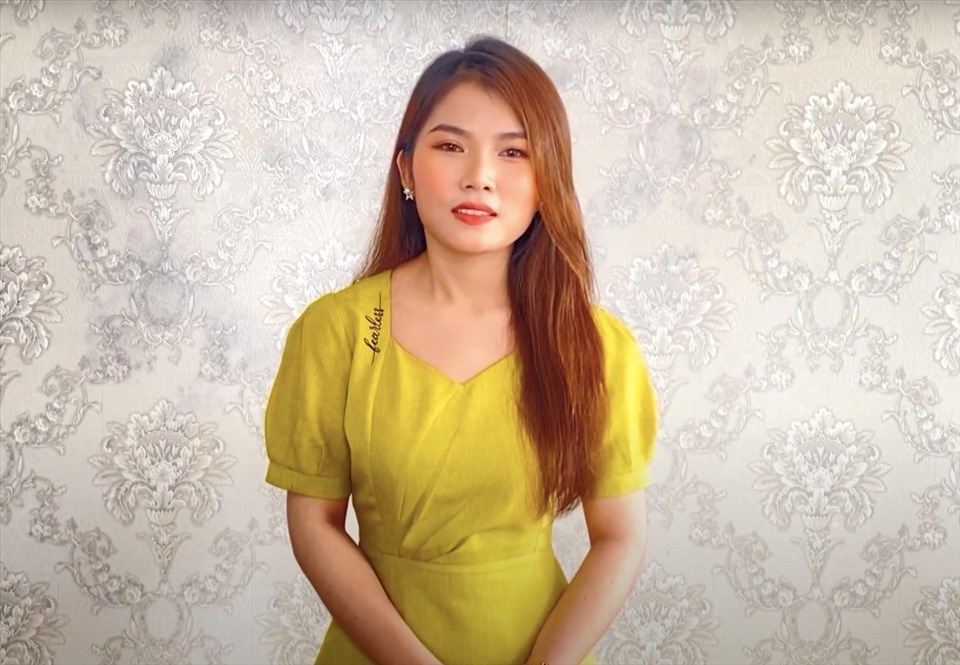 Kim Liên trong đêm thi mới nhất của Én Vàng. Ảnh: CTCC Kim Liên trong đêm thi mới nhất của Én Vàng. Ảnh: CTCC