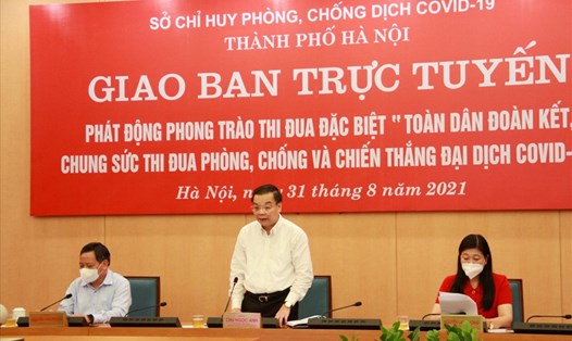 Chủ tịch UBND TP.Hà Nội Chu Ngọc Anh phát biểu tại hội nghị.