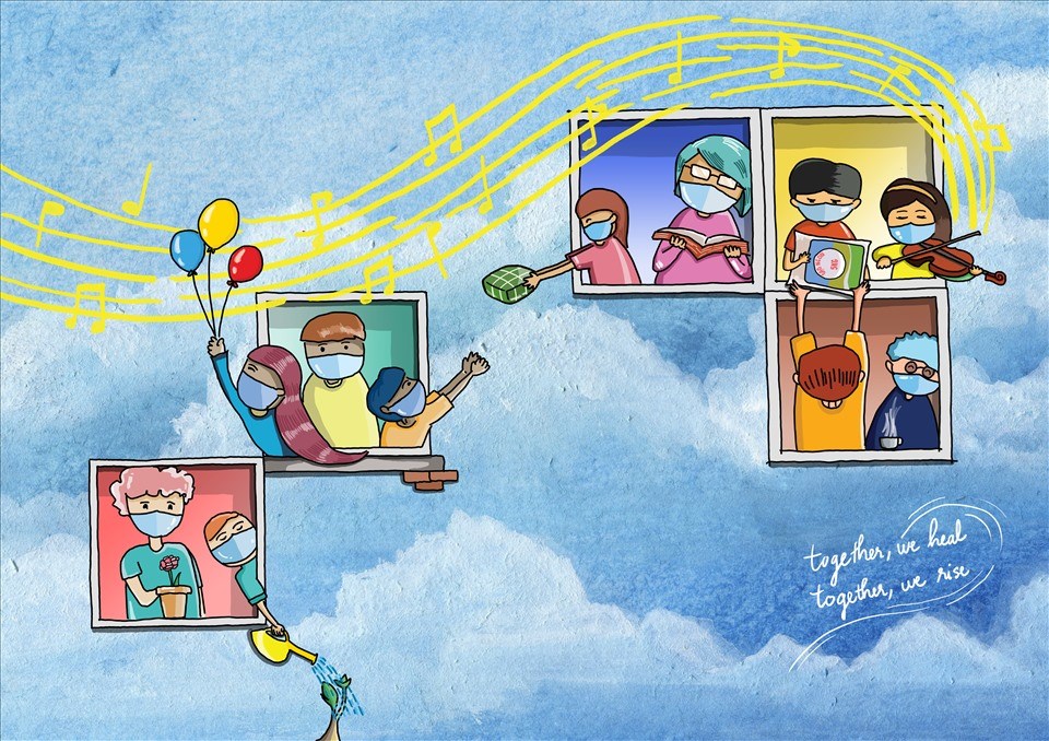 Tác phẩm "Together we heal, together we rise" của tác giả Lưu Hoàng Kiếm nhận giải Đặc biệt. Ảnh: BTC Tác phẩm "Together we heal, together we rise" của tác giả Lưu Hoàng Kiếm nhận giải Đặc biệt. Ảnh: BTC
