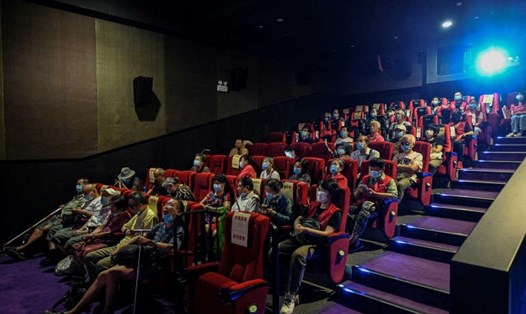 Xin Mu, rạp chiếu phim cho người khiếm thị ở Bắc Kinh, Trung Quốc. Ảnh: AFP