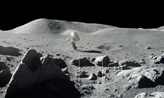 Bề mặt Mặt trăng do sứ mệnh Apollo 17 chụp năm 1972. Ảnh: NASA