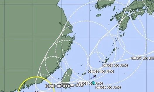 Đường đi của bão Lupit. Ảnh: Cơ quan Khí tượng Nhật Bản JMA
