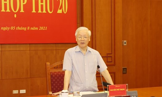 Tổng Bí thư Nguyễn Phú Trọng - Trưởng Ban Chỉ đạo chủ trì cuộc họp. Ảnh Trí Dũng/TTXVN