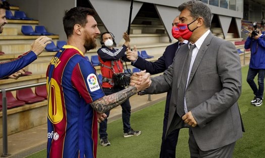 Messi sẽ không còn khoác áo Barcelona. Ảnh: AFP