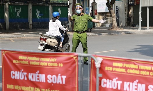 Các chốt kiểm soát của Hà Nội. Ảnh: Hải Nguyễn