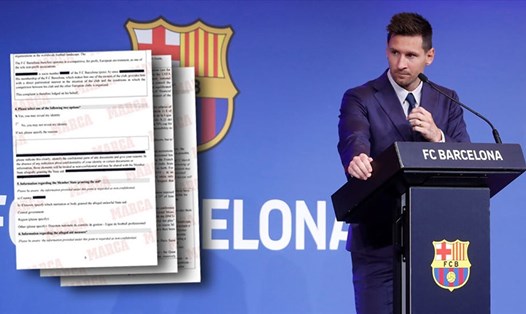 Đại diện của Barcelona đã gửi đơn kiện nhằm ngăn cản Paris Saint Germain giành được Lionel Messi. Ảnh: Marca