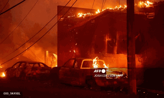 Hậu quả cháy rừng nặng nề ở Mỹ. Ảnh: AFP