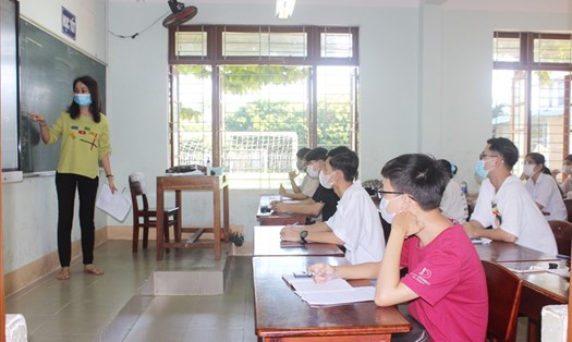 Trong ảnh: HS Trường THPT Xuyên Mộc (huyện Xuyên Mộc) trong một tiết học năm học 2020-2021.