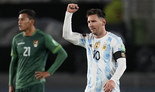 Lionel Messi toả sáng nhất ở loạt trận vòng loại World Cup 2022 sáng nay, vượt qua kỷ lục của Pele. Ảnh: Goal