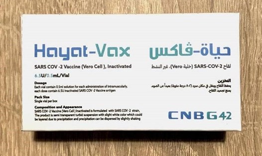 Vaccine Hayat-Vax của UAE. Ảnh: G42 Healthcare/Julphar