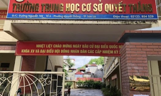 Thành uỷ Sơn La yêu cầu xử lý nghiêm vụ bạo lực học đường. Ảnh: Fanpage Trường THCS Quyết Thắng