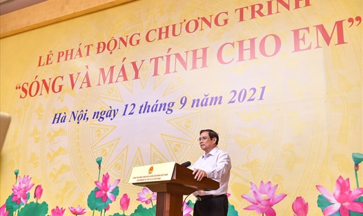 Thủ tướng Chính phủ Phạm Minh Chính phát biểu tại chương trình. Ảnh Hải Nguyễn