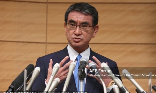 Bộ trưởng vaccine Nhật Bản kiêm Bộ trưởng cải cách hành chính Taro Kono giành được sự ủng hộ của công chúng trong việc kế nhiệm Thủ tướng Suga Yoshihide. Ảnh: AFP
