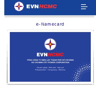 Một phần hình ảnh E- Namecard của EVNHCMC. Ảnh: EVNHCMC cung cấp