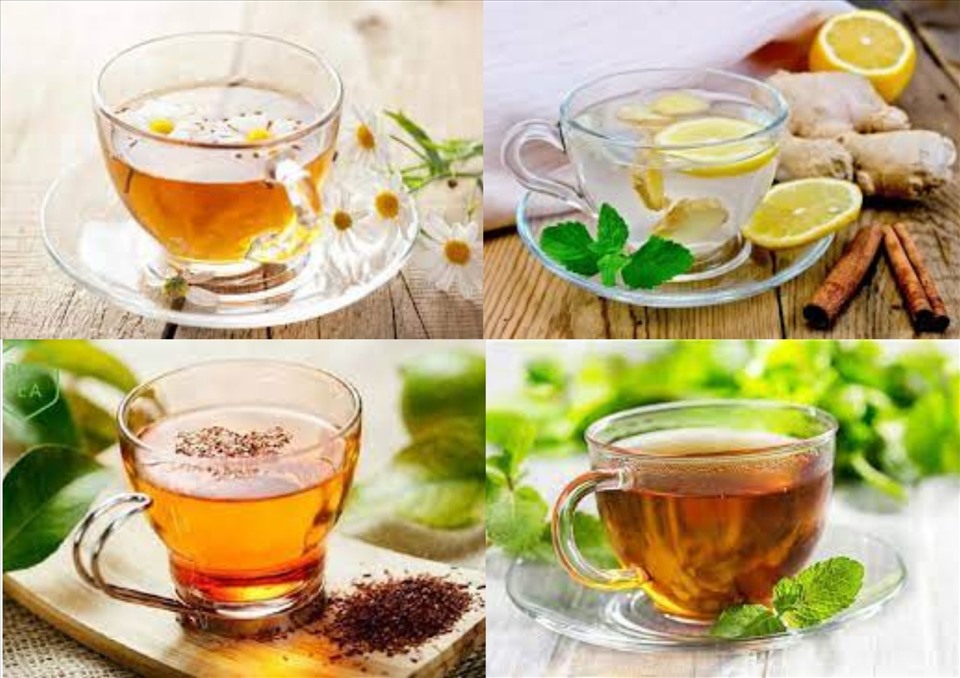 Các loại trà không chứa caffein. Đồ họa: Thanh Ngọc