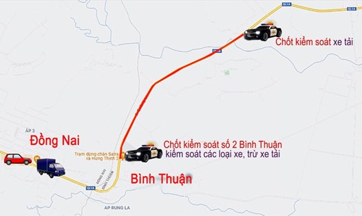 Quãng đường khoảng 3km giữa 2 Chốt đầu Bình Thuận.
