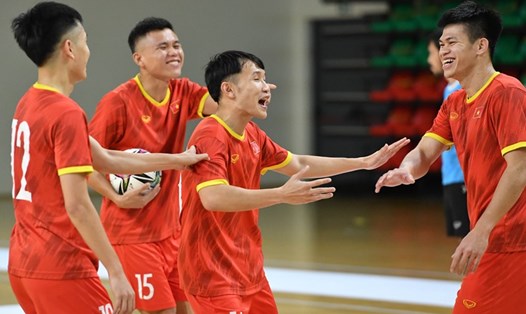 Đội tuyển Futsal Việt Nam hướng đến chiến thắng trước Panama. Ảnh: VFF
