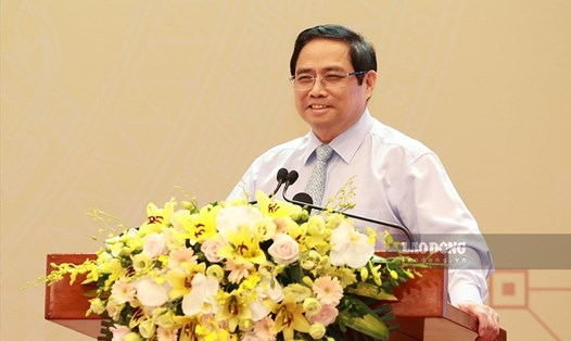 Thủ tướng Phạm Minh Chính phát biểu chỉ đạo hội nghị. Ảnh: Hải Nguyễn
