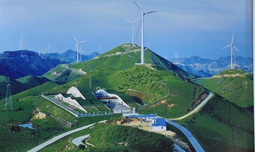 Dự án điện gió của Công ty TNHH MTV điện gió Đắk N'Drung Đắk Nông. Ảnh: Phan Tuấn
