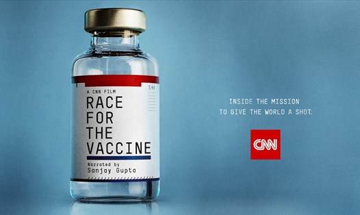 Poster quảng bá bộ phim “Race for the vaccine” của CNN