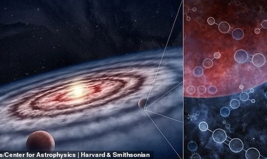 Các nhà khoa học phát hiện ra nhiều tập hợp phân tử hữu cơ lớn xung quanh các đĩa tiền hành tinh. Ảnh: Center for Astrophysics