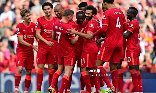 Liverpool tạm vươn lên vị trí đầu bảng. Ảnh: AFP