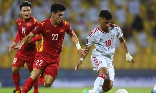 Lần gân nhất chạm trán 1 đội bóng Tây Á là UAE trên sân khách hôm 15.6, tuyển Việt Nam đã thua 2-3. Ảnh: AFC.