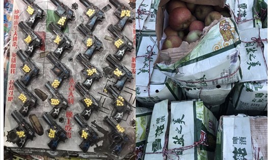 Nhiều đồ chơi bạo lực và trái cây không rõ nguồn gốc xuất xứ đã bị Công an tỉnh Tuyên Quang thu giữ thời điểm cận Tết Trung thu.