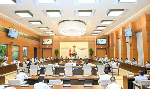 Phiên họp thứ 3 Ủy ban Thường vụ Quốc hội ngày 20.9. Ảnh: Quốc hội