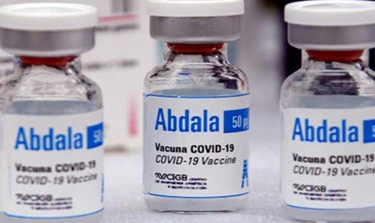 Vaccine Abdala mỗi liều 0,5ml, bào chế ở dạng hỗn dịch tiêm bắp. Ảnh BYT