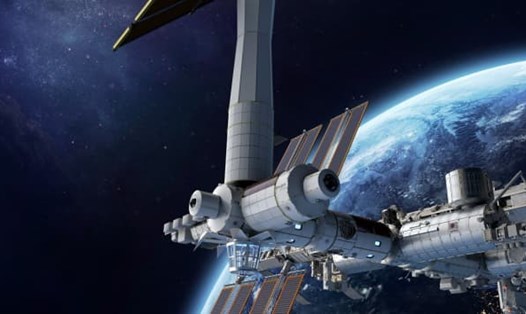 Minh họa module Axiom được gắn vào Trạm Vũ trụ Quốc tế. Ảnh: Axiom Space