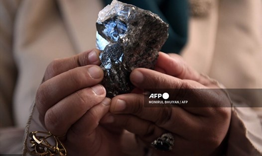 Viên kim cương 1.174 carat ở Gaborone, Botswana do Công ty Lucara Botswana khai thác tháng 6.2021. Ảnh: AFP