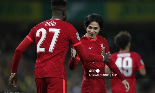 Origi và Minamino tỏa sáng mang về chiến thắng cho Liverpool. Ảnh: AFP