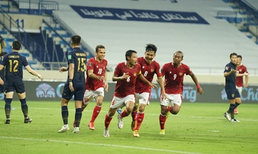 Tuyển Indonesia (áo đỏ) sẽ gặp tuyển Đài Loan tranh vé dự vòng loại Asian Cup 2023 tại Thái Lan. Ảnh: PSSI.