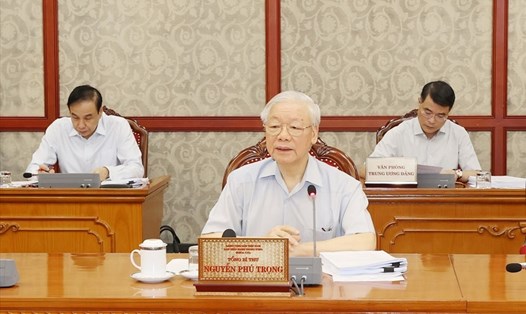 Tổng Bí thư Nguyễn Phú Trọng - Trưởng Ban Chỉ đạo Trung ương về phòng, chống tham nhũng, tiêu cực. Ảnh Trí Dũng