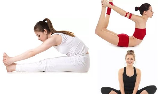 Một số tư thế yoga đơn giản giúp giữ dáng. Đồ họa: Thanh Ngọc