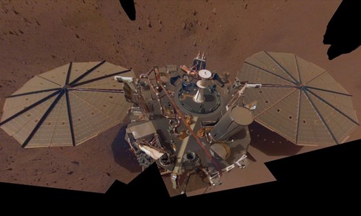 Tàu đổ bộ sao Hỏa InSight của NASA. Ảnh: NASA/JPL-Caltech
