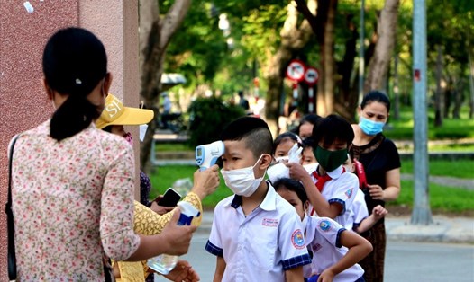 Học sinh vùng an toàn ở Thừa Thiên-Huế được trở lại trường sau thời gian học online. Ảnh: Phúc Đạt.